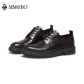 ABINITIO Wholesale Custom Classic Retro Genuine Leather Men Casual Dress Shoes